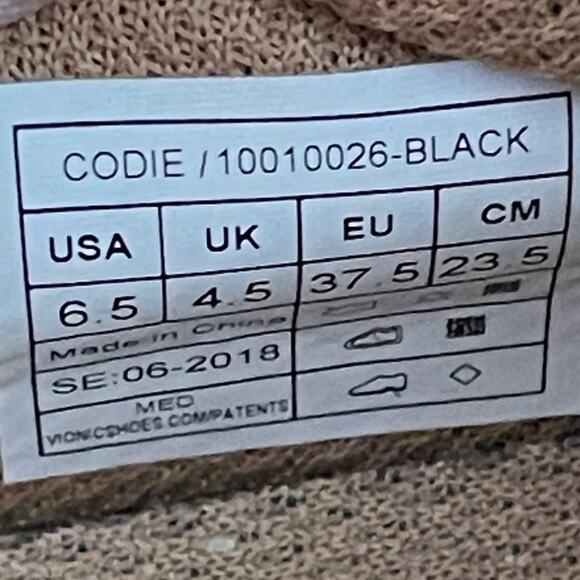 VIONIC CODIE sneakers black leather size 6.5 - Picture 8 of 11